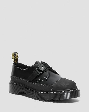 Zapatos Oxford Dr Martens 1461 Tech Made in England Hebilla Hombre Negros | MX 209SGL